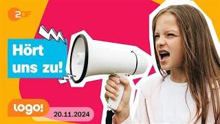 Tag der Kinderrechte: Heute sprechen die Kinder! | logo!-Nachrichten vom 20.11.2024