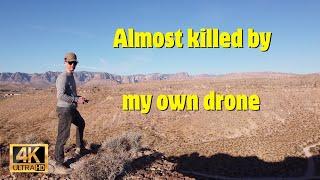 My drone tried to kill me in the Las Vegas desert 4K