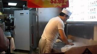 Noodle-making in Flushing, Queens, NY