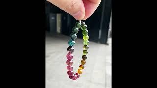 Rainbow tourmaline bracelet gift for her