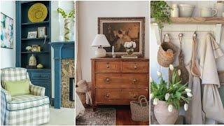 Vintage Farmhouse style Cottage decoration ideas.Vintage style cottage decorating tips.#cottagestyle