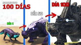 SOBREVIVÍ 100 DÍAS como COCODRILO DINOSAURIO DIOS en ARK HARDCORE y Evoluciono en cocodrilo Godzilla