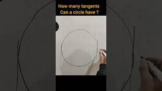 how many tangents can Circle ⭕ have? #maths #shorts