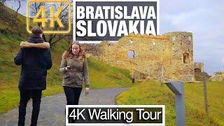 4K City Walks: Bratislava Slovakia - Historic Devin Castle - Virtual Walk Treadmill City Guided Tour