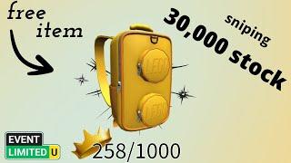 Sniping Flame Orange Brick Backpack #998 (Free UGC Limited) (258/1000)