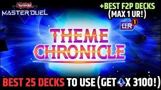 THEME CHRONICLE FESTIVAL:BEST 25 DECKS TO USE - WITH F2P OPTIONS! (JAN.2024) [YU-GI-OH MASTER DUEL]