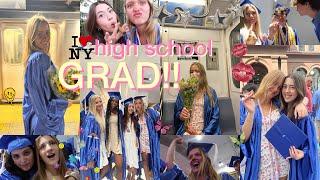 NYC high school graduation!!! *grwm & vlog*