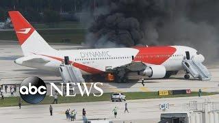 Plane Bursts Into Flames Before Takeoff