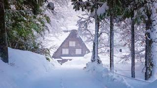 Morning Walk through Snowy Mountain Village | Shirakawago, Japan 4K