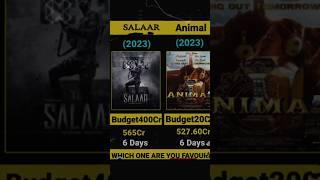 Salaar vs Animal collections | movies | #shorts yt shorts | #facts