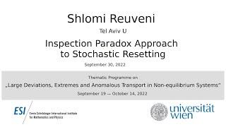 Shlomi Reuveni - Inspection Paradox Approach to Stochastic Resetting