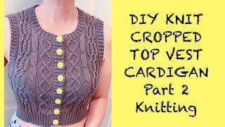 Cropped Top Vest Part 2 of 2 Knitting