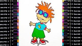 Coloring "Chuckie Finster" Character in the Rugrats Animation!!(By Lamanza)