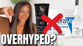 Reacting to OVERHYPED Skincare Products (Black Skin)