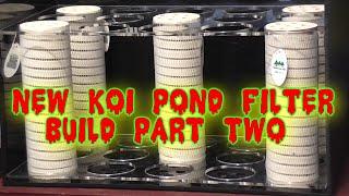 *** NEW KOI POND FILTER BUILD*** NEW FILTER MEDIA***GETTING GOOD WATER FLOW THROUGH FILTER MEDIA***