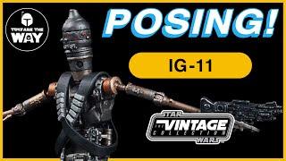 Star Wars The Vintage Collection The Mandalorian IG-11 | Action Figure Posing!