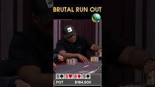 Brutal run out for $1 MILLION POT. Is that 7 always coming  #shorts #highstakespoker