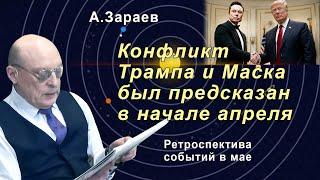 КОНФЛИКТ ТРАМПА И МАСКА БЫЛ ПРЕДСКАЗАН В НАЧАЛЕ АПРЕЛЯ * АСТРОЛОГ АЛЕКСАНДР ЗАРАЕВ