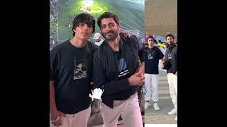 Fawad Khan with his son in Qatar