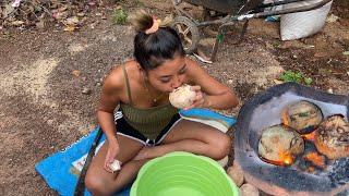 Wonder farm woman ep 13: Roasted coconut sticky rice!!