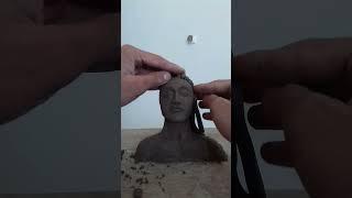 how to make adiyogi shiv by clay/आदी योगी शिव मुर्ति#shorts #shortvideo