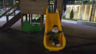 29개월아기 미끄럼틀타기 29 month old baby masters the slide