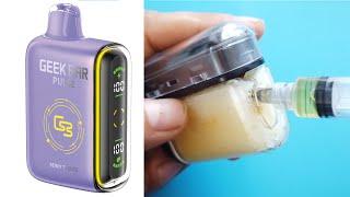 How to open disassemble  Geek Bar Pulse Rechargeable disposable cigarette Multiple Use