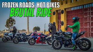 Frozen Roads, Hot Bikes | Brutal Superbikes Morning Ride in Lahore