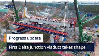 First viaduct starts to take shape at HS2’s Delta Junction