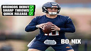 BO NIX Throwing DARTS to Troy Franklin  Denver Broncos ROOKIE Minicamp Highlights DAY 2: FIRST LOOK