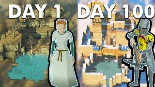 I spent 100 days building a Castle on a Lake in Going Medieval