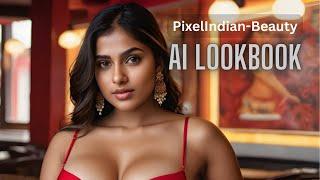 [4K] Indian AI Lookbook Model | At the Restaurant