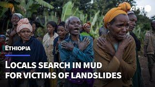 Tearful locals search in mud for victims of Ethiopia's landslides | AFP