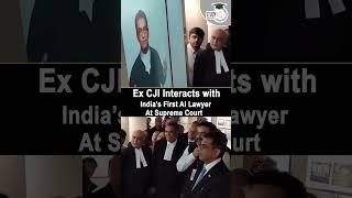 Ex CJI Interacts with India's 1st AI Lawyer at supreme court StudyIQ Judiciary