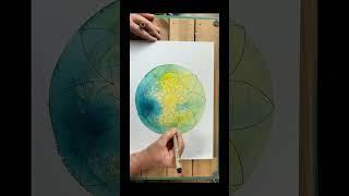 A mandala drawing in one minute #timelapse #acrylicpainting #mandala #soulart