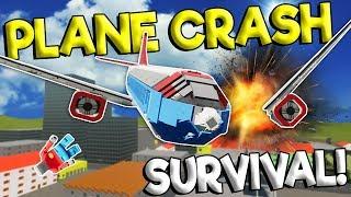 LEGO PLANE CRASH SURVIVAL CHALLENGE! - Brick Rigs Gameplay - Lego Planes