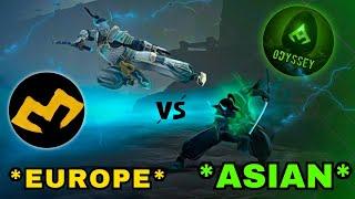Mokorelsare vs Odyssey Finally ! EU vs AS *Aggressive* Battles ️ || Shadow Fight 4 Arena