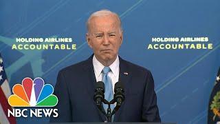 Biden announces new travel compensation plan for flight delays and cancellations