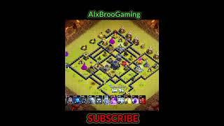 CLASH OF CLANS CLAN WAR LEAGUE MATCH/ TH9 ATTACK STRATEGY/ #shorts #coc #cocshorts #th9warattacks