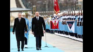 President Erdogan receives Azerbaijani President Ilham Aliyev with an official welcoming ceremony