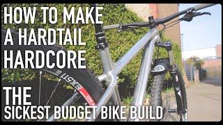 HARDTAIL MOUNTAIN BIKE BUILD CUSTOM BIKE BUILD ON A BUDGET -  RAW FRAME & MULLET 29" 27" #hardtail