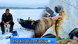 Ice Fishing WALLEYE & PERCH in Northern Michigan