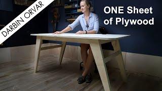 DIY Modern Plywood Desk - Plan Available