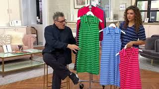 Isaac Mizrahi Live! Essentials Pima Cotton Yarn Dye Stripe Dress on QVC