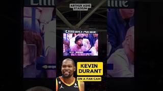 Kevin Durant on a fan cam • Arthur Ashe Stadium in New York City