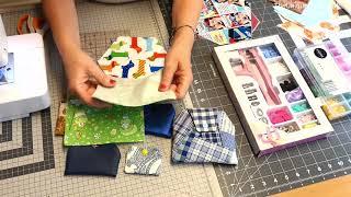 no 046 Today we are sewing a small purse from a hexagon without a template!