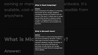 Azure Cloud Interview Questions Answers