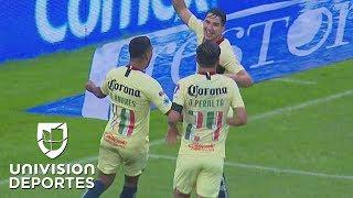 ¡Golazo del América! Jorge Sánchez la puso en el ángulo