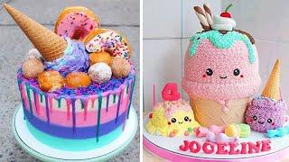 Most Satisfying Colorful Cake Decorating | So Yummy Cake Tutorials | Yummy Cakes Decorating