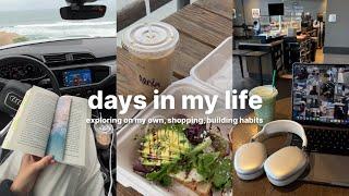 vlog: early morning routine, exploring my cute beach town, healthy habits